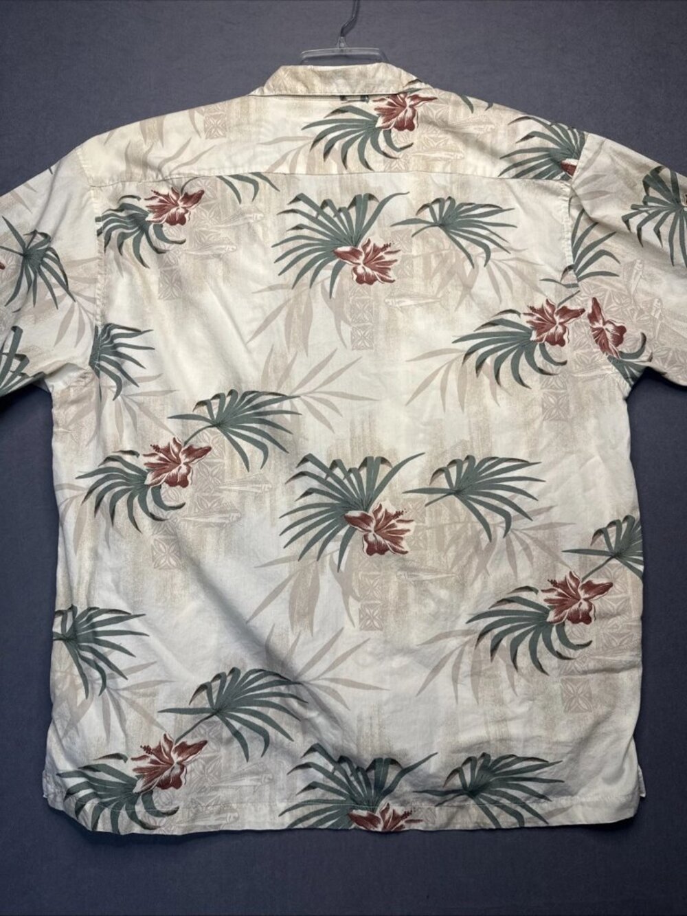 AFTCO Bluewater Fishing Hawaiian Palm Fish Casual Button-up Shirt Size XL - Picture 3 of 3